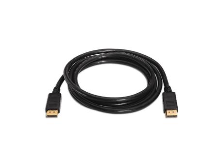 Cable DisplayPort 1.2 4K Aisens A124-0130/ DisplayPort Macho - DisplayPort Macho/ Hasta 5W/ 2300Mbps/ 3m/ Negro