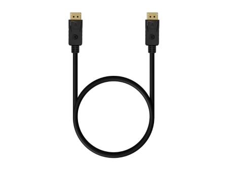 Cable DisplayPort 1.2 4K Aisens A124-0548/ DisplayPort Macho - DisplayPort Macho/ Hasta 5W/ 2300Mbps/ 50cm/ Negro