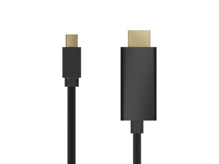 Cable Conversor Aisens A125-0458/ Mini DisplayPort Macho - HDMI Macho/ Hasta 5W/ 2300Mbps/ 3m/ Negro