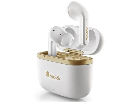 Auriculares Bluetooth NGS Ártica Trophy con estuche de carga/ Autonomía 5h/ Blancos