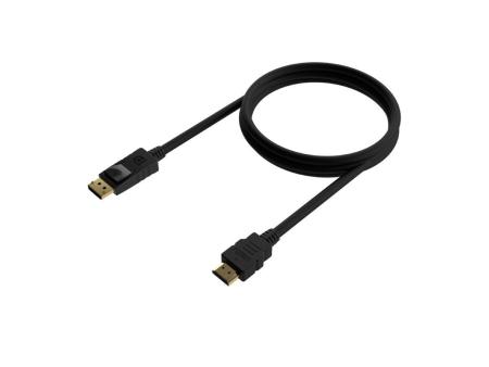 Cable Conversor Aisens A125-0550/ Displayport Macho - HDMI Macho/ Hasta 5W/ 2300Mbps/ 50cm/ Negro