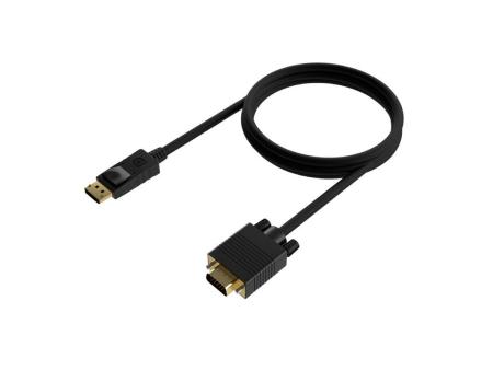 Cable Conversor Aisens A125-0552/ Displayport Macho - VGA Macho/ Hasta 5W/ 2300Mbps/ 1m/ Negro