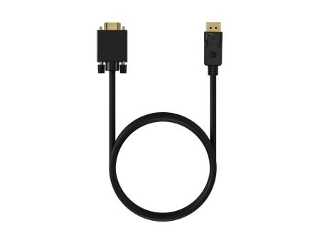 Cable Conversor Aisens A125-0552/ Displayport Macho - VGA Macho/ Hasta 5W/ 2300Mbps/ 1m/ Negro