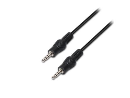 Cable Estéreo Aisens A128-0143/ Jack 3.5 Macho - Jack 3.5 Macho/ Hasta 0.1W/ 3m/ Negro