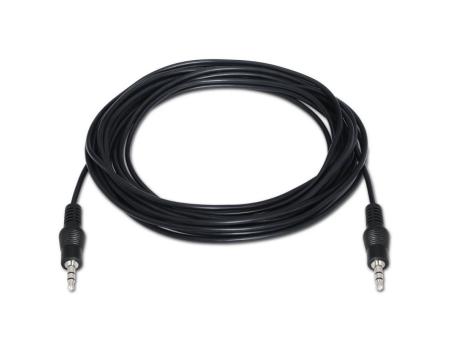 Cable Estéreo Aisens A128-0143/ Jack 3.5 Macho - Jack 3.5 Macho/ Hasta 0.1W/ 3m/ Negro