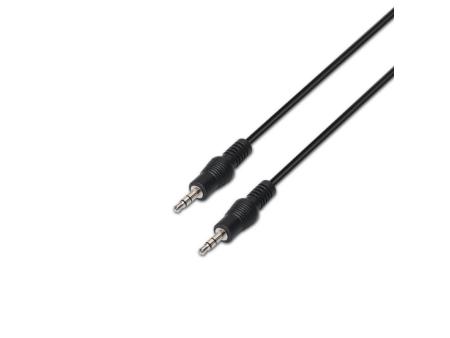 Cable Estéreo Aisens A128-0144/ Jack 3.5 Macho - Jack 3.5 Macho/ Hasta 0.1W/ 10m/ Negro