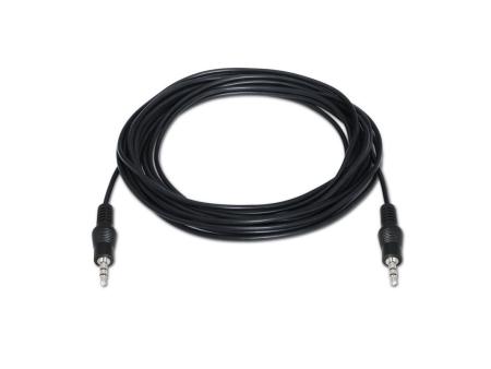 Cable Estéreo Aisens A128-0144/ Jack 3.5 Macho - Jack 3.5 Macho/ Hasta 0.1W/ 10m/ Negro