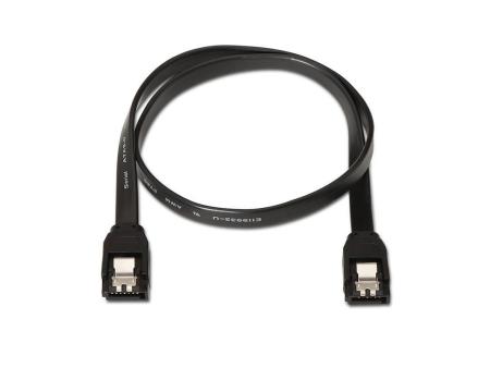 Cable SATA III Aisens A130-0157/ SATA Hembra - SATA Hembra/ Hasta 0.1W/ 768Mbps/ 50cm/ Negro