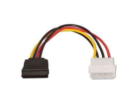 Cable Alimentación SATA Aisens A131-0158/ Molex 4 PIN Macho - SATA Hembra/ Hasta 54W/ 16cm