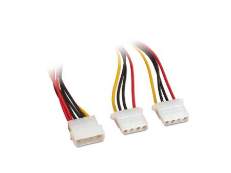 Cable Duplicador de Alimentación Aisens A131-0164/ 2x Molex 4 PIN Macho - 4 PIN Hembra/ Hasta 54W/ 20cm