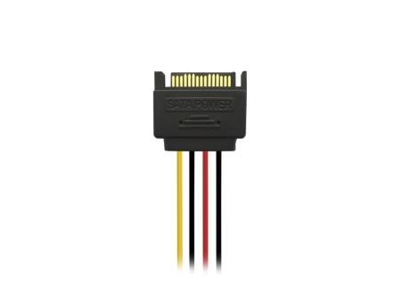 Cable Alimentación Aisens A131-0353/ SATA Macho - 2x SATA Hembra/ Hasta 54W/ 20cm/ Negro