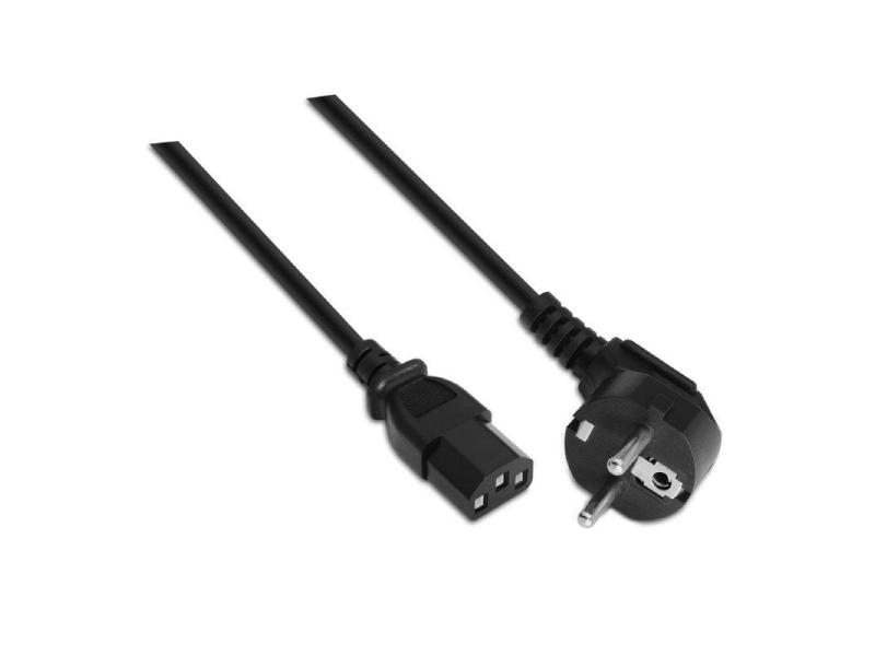 Cable Alimentación Aisens A132-0168/ CEE(7-7) Macho - C13 Hembra/ Hasta 1500W/ 3m/ Negro