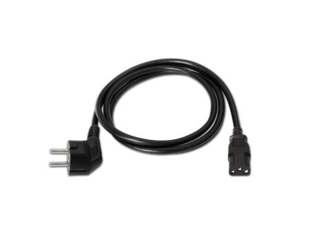 Cable Alimentación Aisens A132-0168/ CEE(7-7) Macho - C13 Hembra/ Hasta 1500W/ 3m/ Negro