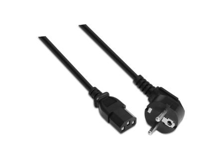 Cable Alimentación Aisens A132-0169/ CEE(7-7) Macho - C13 Hembra/ Hasta 1500W/ 5m/ Negro