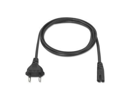 Cable Alimentación Forma 8 Aisens A132-0173/ CEE7/16 Macho - C7 Hembra/ Hasta 1500W/ 1.5m/ Negro