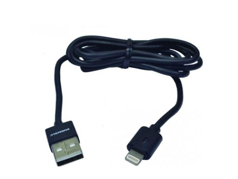 Cable USB Lightning Duracell USB5012A/ USB Macho - Lightning Macho/ 1m/ Negro