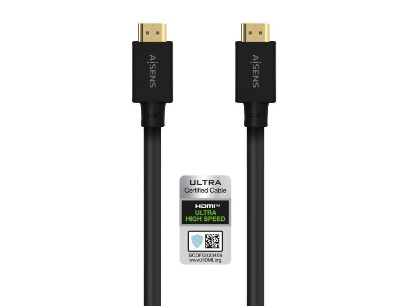 Cable HDMI 2.1 8K Aisens A150-0680/ HDMI Macho - HDMI Macho/ 5m/ Certificado/ Negro