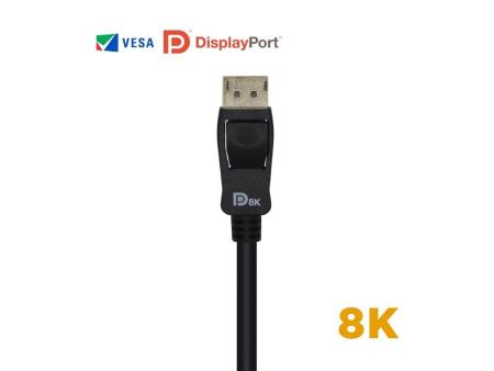 Cable DisplayPort 1.4 8K Aisens A149-0430/ DisplayPort Macho - DisplayPort Macho/ 50cm/ Certificado/ Negro