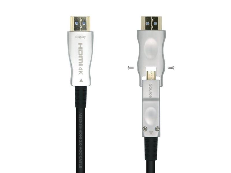 Cable HDMI 2.0 AOC 4K Desmontable Aisens A148-0510/ HDMI Macho / D Macho - HDMI Macho/ 15m/ Negro