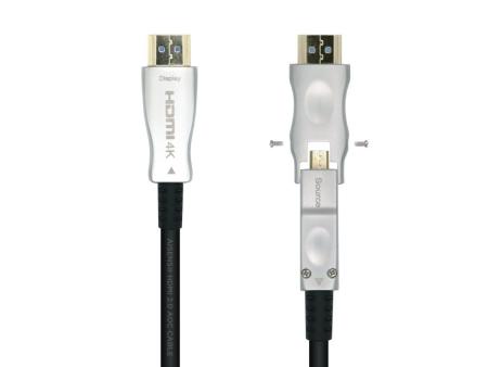 Cable HDMI 2.0 AOC 4K Desmontable Aisens A148-0514/ HDMI Macho / D Macho - HDMI Macho/ 50m/ Negro