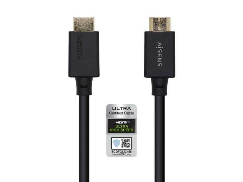 Cable HDMI 2.1 8K Aisens A150-0422/ HDMI Macho - HDMI Macho/ 1.5m/ Certificado/ Negro