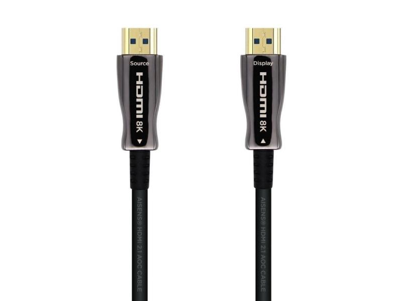 Cable HDMI 2.1 AOC 8K Aisens A153-0524/ HDMI Macho - HDMI Macho/ 100m/ Negro