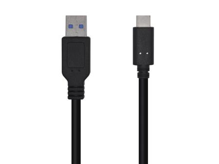 Cable USB 3.1 Aisens A107-0449/ USB Tipo-C Macho - USB Macho/ 50cm/ Negro