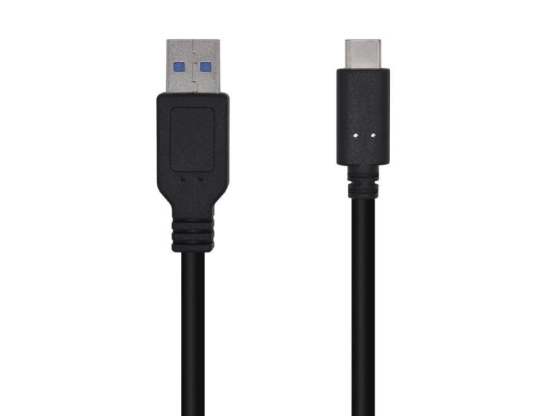 Cable USB 3.1 Aisens A107-0449/ USB Tipo-C Macho - USB Macho/ 50cm/ Negro