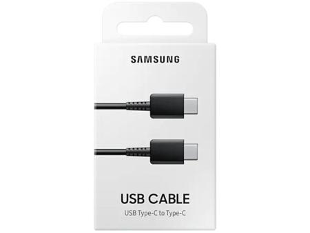 Cable USB 2.0 Tipo-C Samsung EP-DA705BBEGWW/ USB Tipo-C Macho - USB Tipo-C Macho/ 1m/ Negro