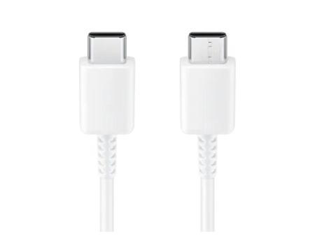 Cable USB 2.0 Tipo-C Samsung EP-DA705BWEGWW/ USB Tipo-C Macho - USB Tipo-C Macho/ 1m/ Blanco