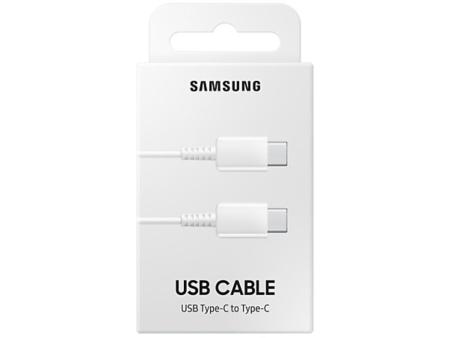 Cable USB 2.0 Tipo-C Samsung EP-DA705BWEGWW/ USB Tipo-C Macho - USB Tipo-C Macho/ 1m/ Blanco