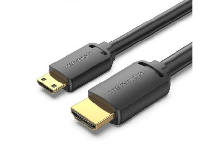 Cable HDMI 4K Vention AGHBF/ HDMI Macho - Mini HDMI Macho/ 1m/ Negro