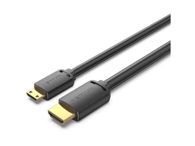 Cable HDMI 4K Vention AGHBH/ HDMI Macho - Mini HDMI Macho/ 2m/ Negro