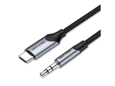 Cable Conversor Audio Vention BGKHF/ USB Tipo-C Macho - Jack 3.5 Macho/ 1m/ Gris