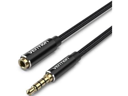 Cable Estéreo Vention BHCBD/ Jack 3.5 Macho - Jack 3.5 Hembra/ 50cm/ Negro