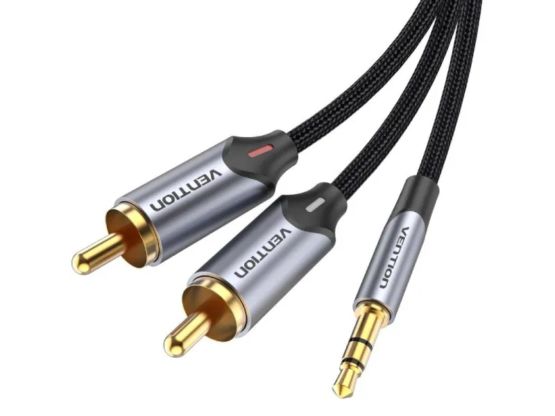 Cable Audio Vention BCNBL/ 2x RCA Macho - Jack 3.5 Macho/ 10m/ Gris Cable Audio Vention BCNBL/ 2x RCA Macho - Jack 3.5 Macho/ 10m/ Gris