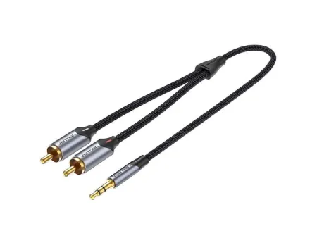 Cable Audio Vention BCNBL/ 2x RCA Macho - Jack 3.5 Macho/ 10m/ Gris