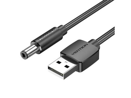 Cable Alimentación Vention CEYBF/ USB-A Macho - DC 5.5mm Macho/ 1m/ Negro