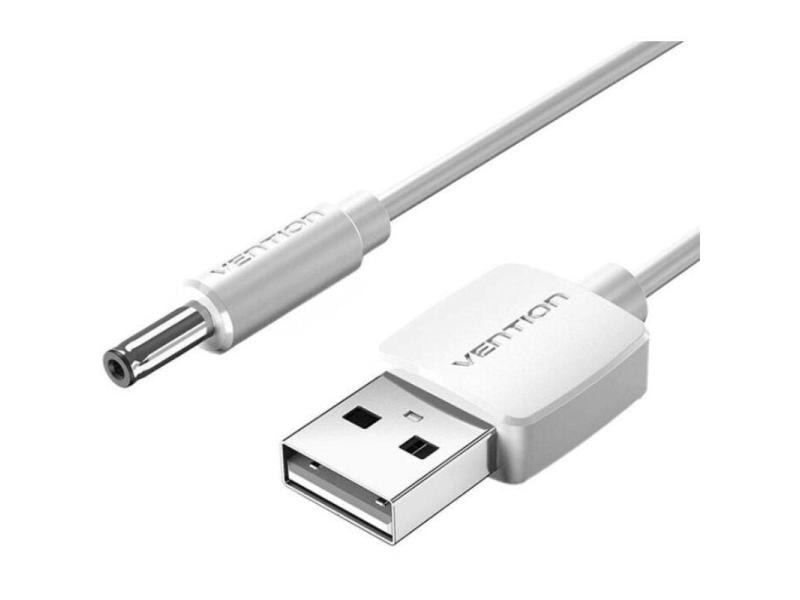 Cable Alimentación Vention CEYWD/ USB-A Macho - DC 5.5mm Macho/ 50cm/ Blanco