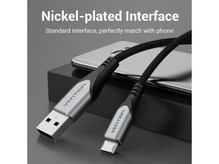 Cable USB 2.0 Vention COCHG/ USB Macho - MicroUSB Macho/ 480Mbps/ 1.5m/ Negro