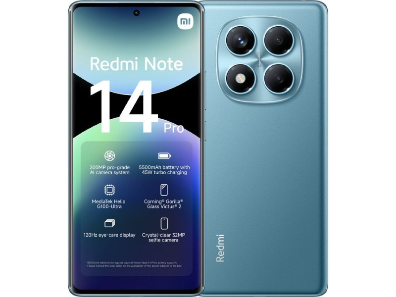 Smartphone Xiaomi Redmi Note 14 Pro 8GB/ 256GB/ 6.67'/ Azul