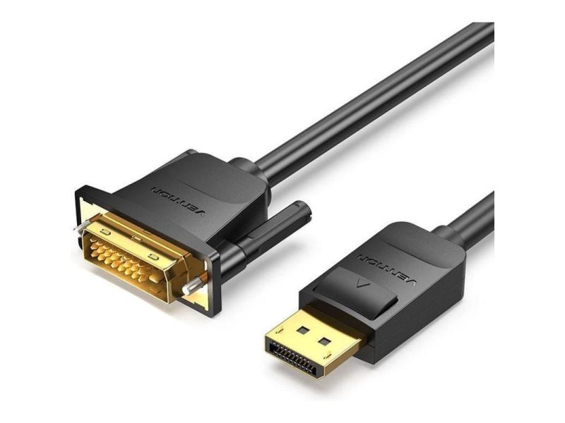 Cable Conversor Vention HAFBF/ Displayport Macho - DVI Macho/ 1m/ Negro