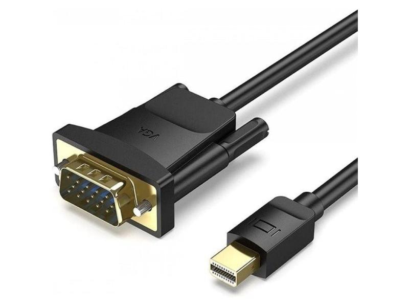 Cable Conversor Vention HFDBF/ Mini DisplayPort Macho - VGA Hembra/ 1m/ Negro