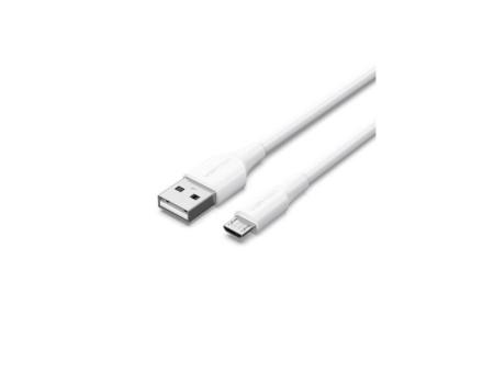 Cable USB 2.0 Vention CTIWH/ USB Macho - MicroUSB Macho/ Hasta 60W/ 480Mbps/ 2m/ Blanco