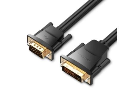 Cable Conversor Vention EABBF/ DVI Macho - VGA Macho/ 1m/ Negro