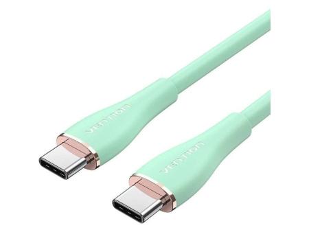 Cable USB 2.0 Tipo-C Vention TAWGH/ USB Tipo-C Macho - USB Tipo-C Macho/ Hasta 100W/ 480Mbps/ 2m/ Verde