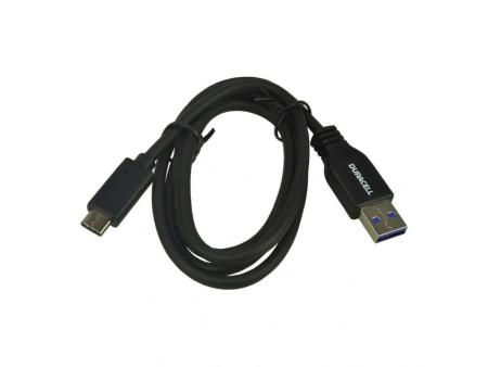 Cable USB 3.0 Tipo-C Duracell USB5031A/ USB Tipo-C Macho - USB Macho/ 1m/ Negro