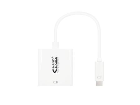 Conversor Nanocable 10.16.4102/ USB Tipo-C Macho - HDMI Hembra/ 15cm/ Blanco