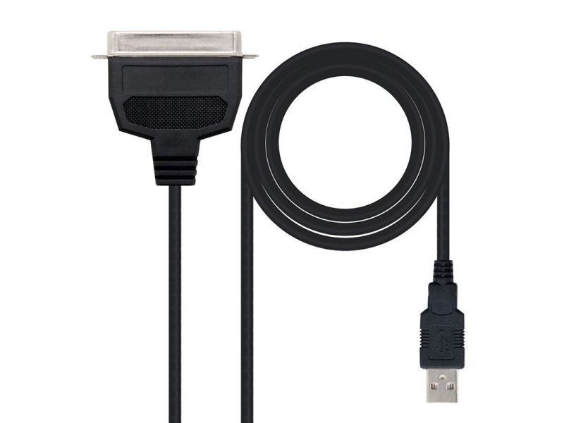 Cable Conversor impresora Nanocable 10.03.0001/ USB Macho - CN36 Macho/ 1.5m/ Negro