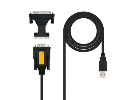 Cable Conversor impresora Nanocable 10.03.0002/ USB Macho - DB9 Macho/ DB25 Macho